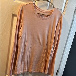 Old Navy Pink Fitted Long Sleeve T-Shirt